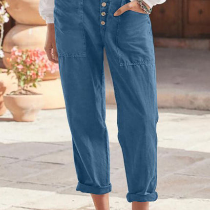 Women’s Trousers | Button Front Tapered