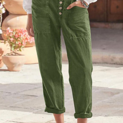 Women’s Trousers | Button Front Tapered