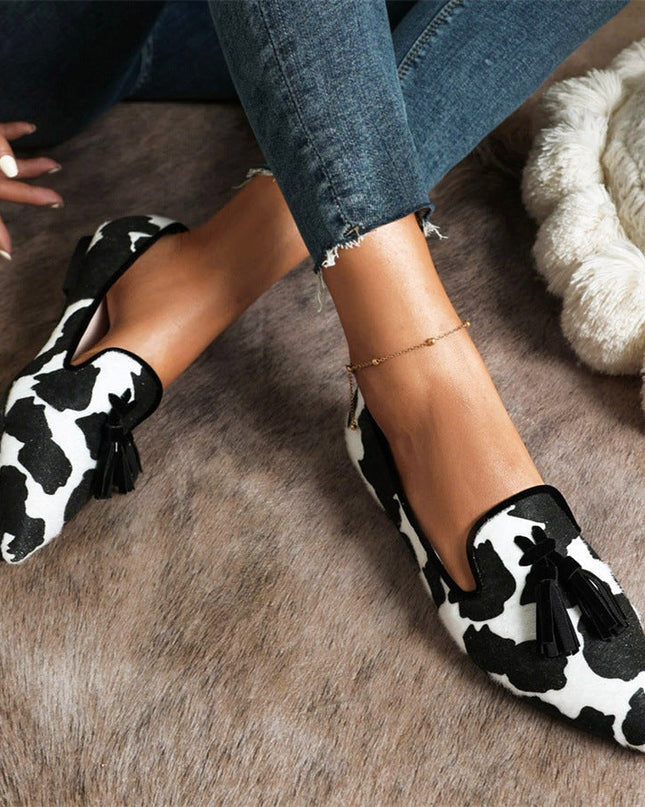 Loafers for Women | Patterned Tassel Detail