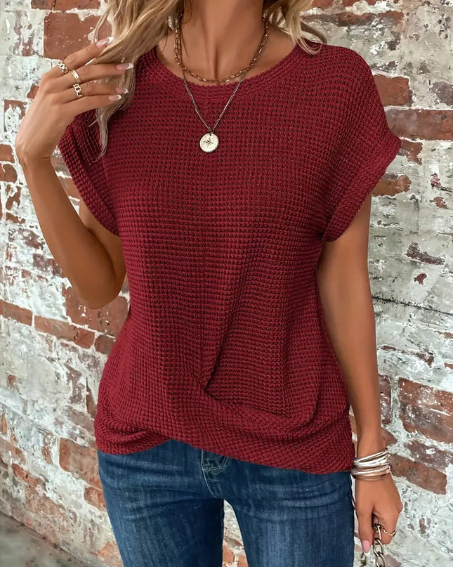 Women’s Top | Twist Waffle Knit