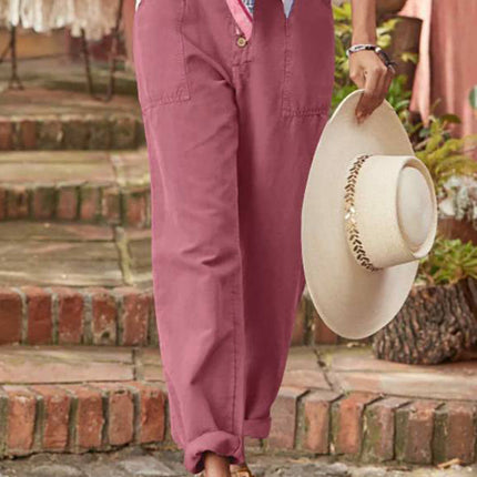 Women’s Trousers | Button Front Tapered