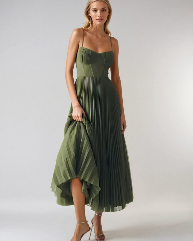 Women’s Dress | Sleeveless Pleated Maxi