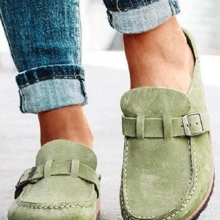 Loafers For Women | Buckle Strap Closed Toe