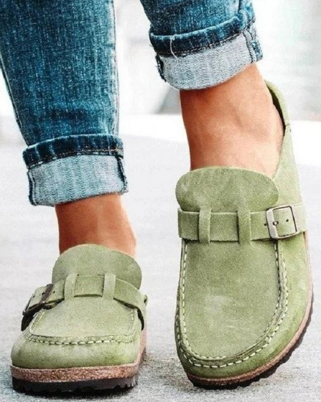 Loafers For Women | Buckle Strap Closed Toe