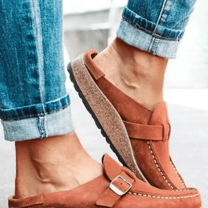 Loafers For Women | Buckle Strap Closed Toe