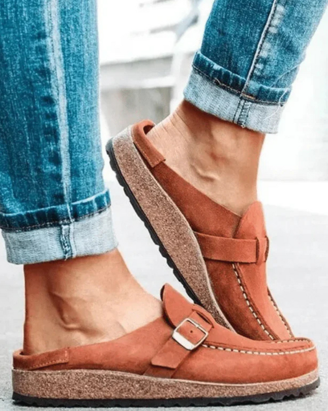 Loafers For Women | Buckle Strap Closed Toe
