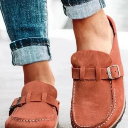 Loafers For Women | Buckle Strap Closed Toe