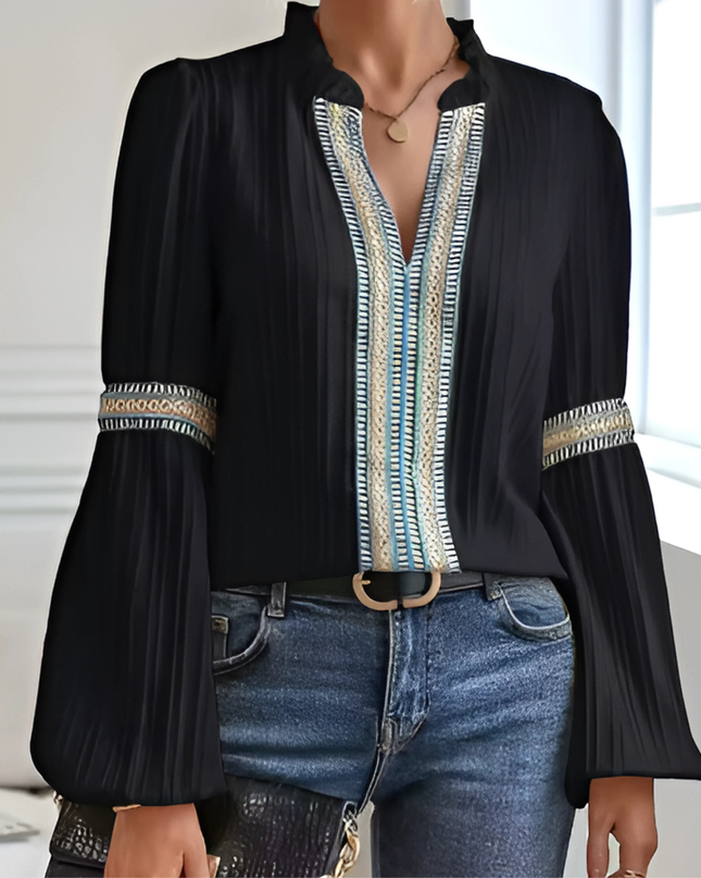 Women’s Blouse | Ruffled V-Neck