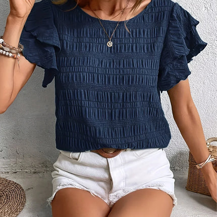 Women’s Blouse | Ruffle Sleeve Textured