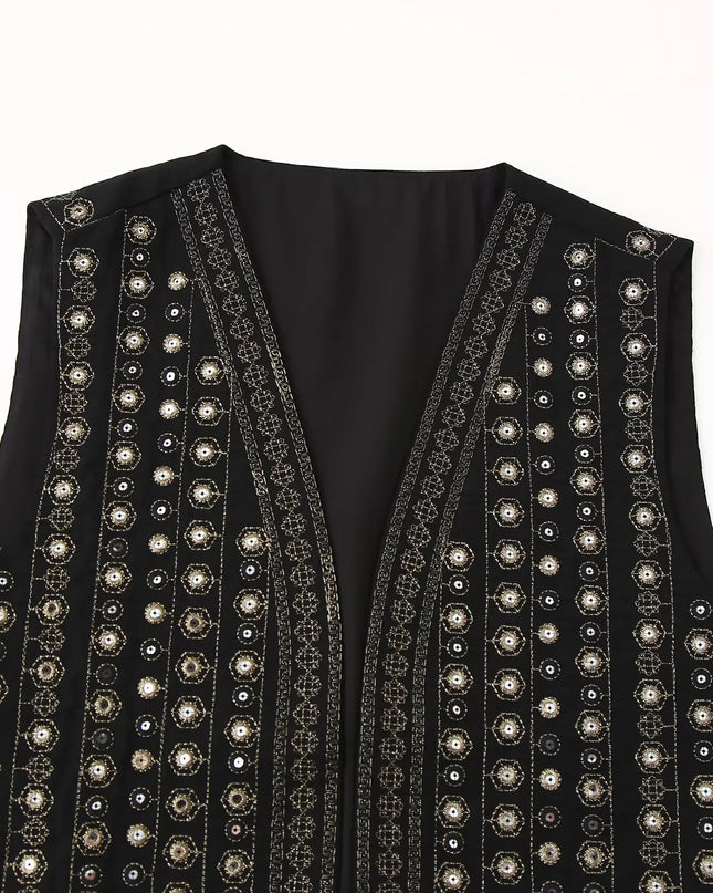 Women’s Vest | Sequin Embroidered Design