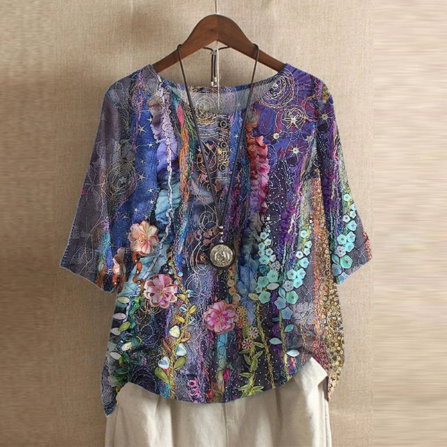Women's Blouse | Vintage Floral Print