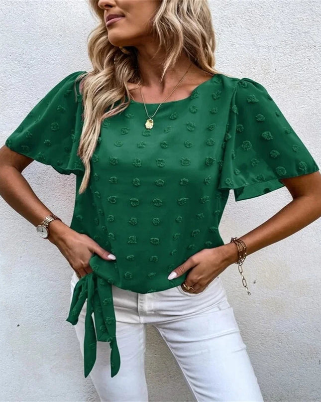 Women’s Blouse | Flutter Short Sleeve