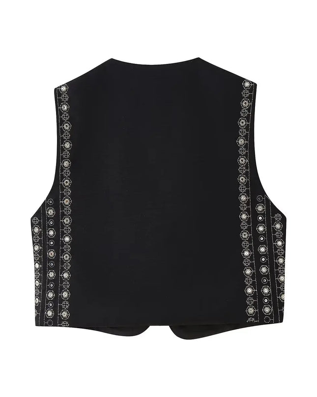 Women’s Vest | Sequin Embroidered Design