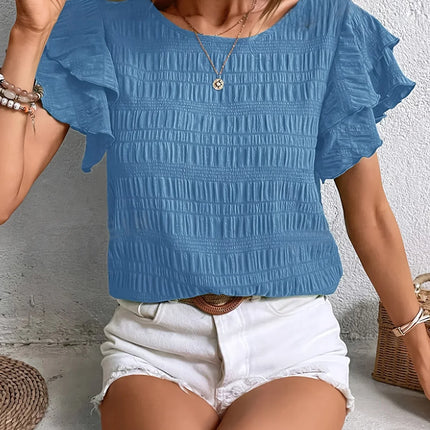 Women’s Blouse | Ruffle Sleeve Textured