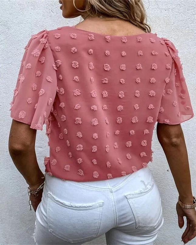 Women’s Blouse | Flutter Short Sleeve