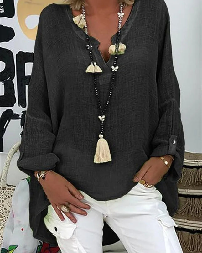 Women's Blouse | Long Sleeve V-Neck