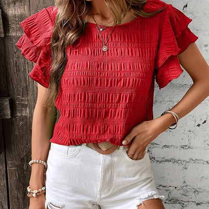 Women’s Blouse | Ruffle Sleeve Textured
