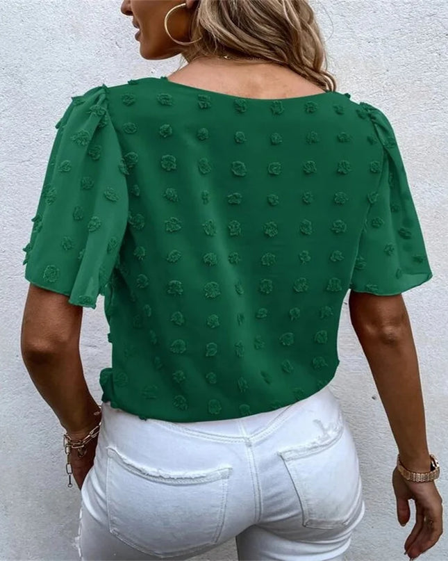 Women’s Blouse | Flutter Short Sleeve