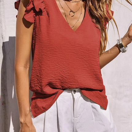 Women’s Blouse | Ruffle Sleeve V-Neck