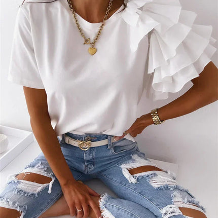 Women’s Blouse | Ruffle Short Sleeve