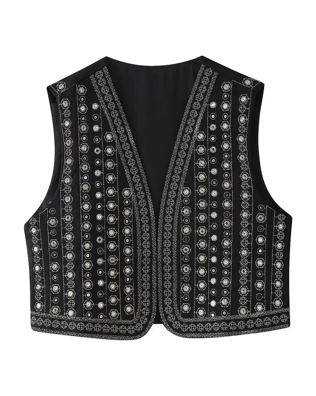 Women’s Vest | Sequin Embroidered Design
