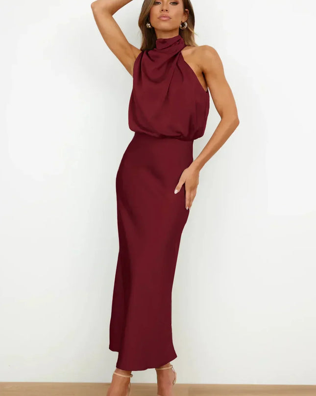 Women's Evening Dress | Halter Neck Maxi