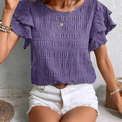 Women’s Blouse | Ruffle Sleeve Textured