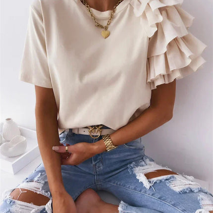 Women’s Blouse | Ruffle Short Sleeve