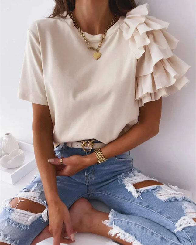 Women’s Blouse | Ruffle Short Sleeve
