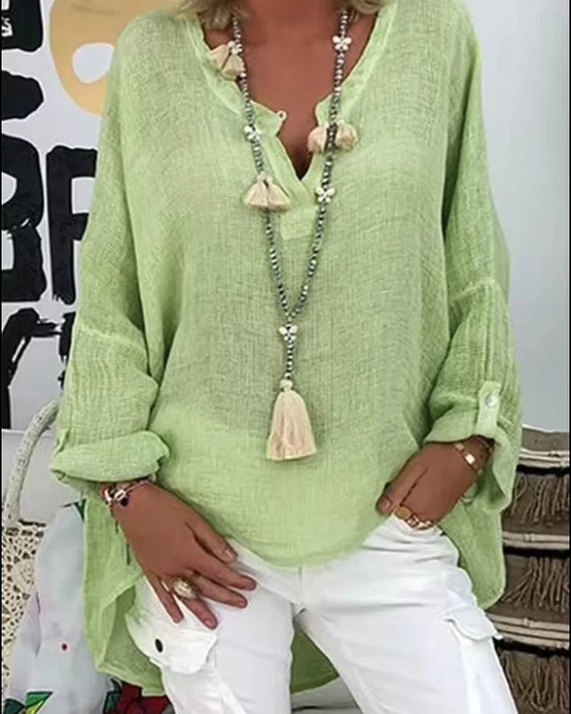 Women's Blouse | Long Sleeve V-Neck
