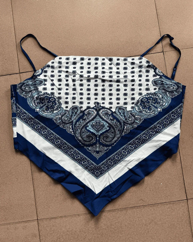 Lara - Stylish Printed Lace-Up Vest & Pants Set