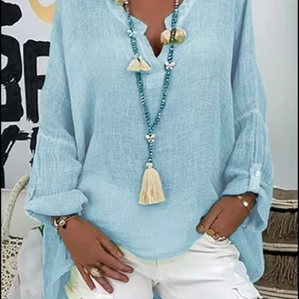 Women's Blouse | Long Sleeve V-Neck