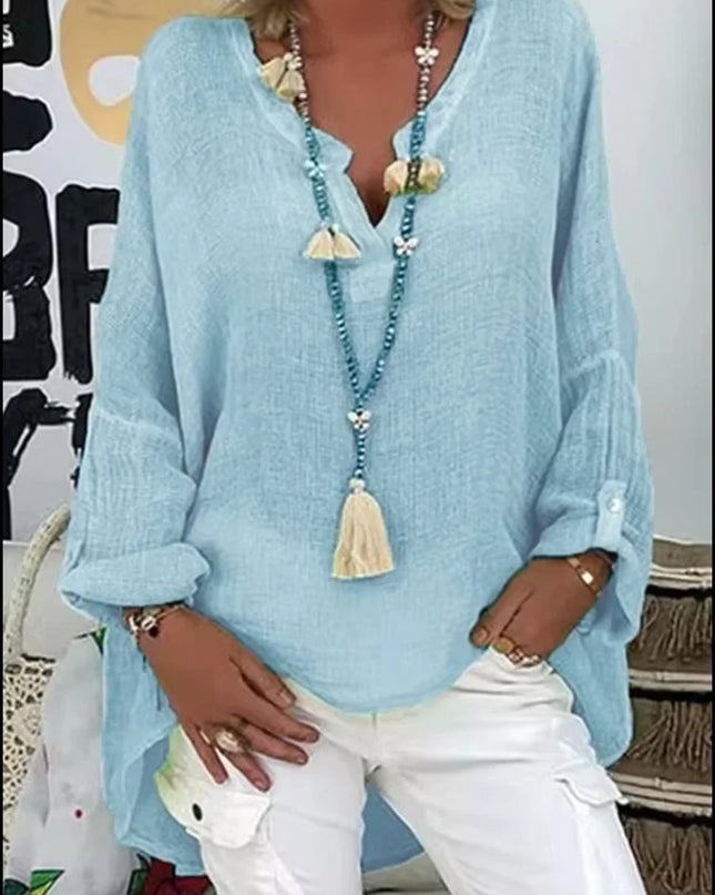 Women's Blouse | Long Sleeve V-Neck