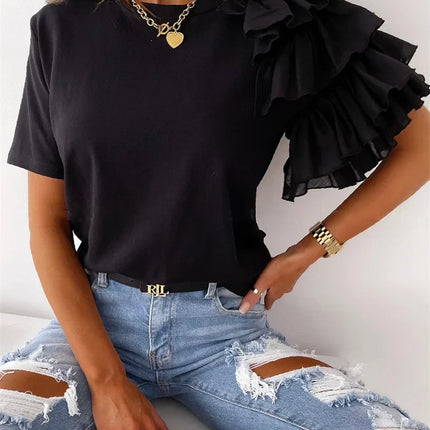 Women’s Blouse | Ruffle Short Sleeve
