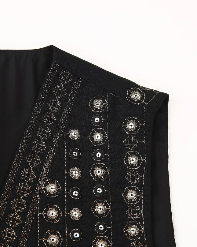 Women’s Vest | Sequin Embroidered Design