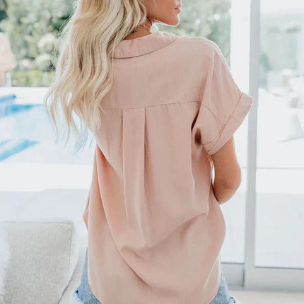 Women's Blouse | Button Front Pocket