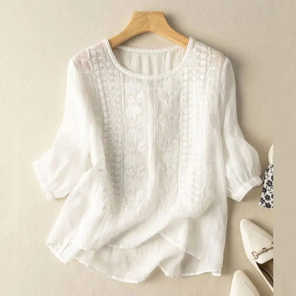 Women's Blouse | Embroidered Front Detail