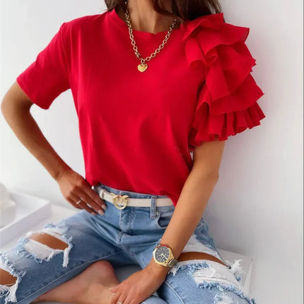 Women’s Blouse | Ruffle Short Sleeve