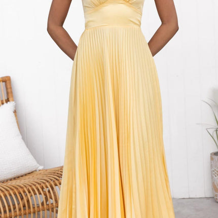 Women’s Dress  | Pleated V-Neck Maxi