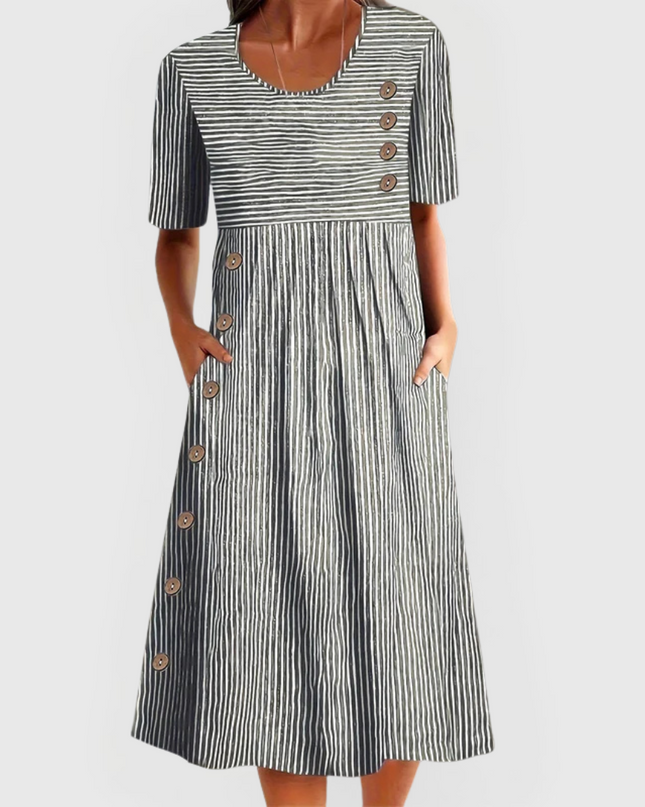 Wanda Striped Midi Dress