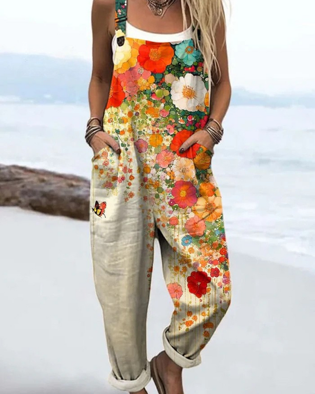 Taylor-Vintage Floral Jumpsuit Women