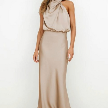 Women's Evening Dress | Halter Neck Maxi