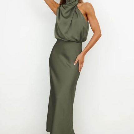 Women's Evening Dress | Halter Neck Maxi
