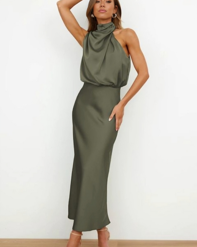 Women's Evening Dress | Halter Neck Maxi