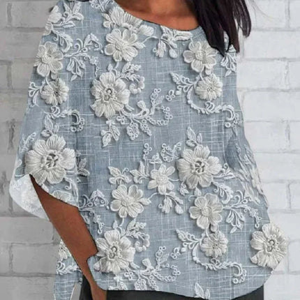 Women’s Blouse | Vintage Floral Embroidery