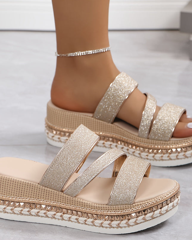 Heels For Women | Multi Strap Platform Sole Design