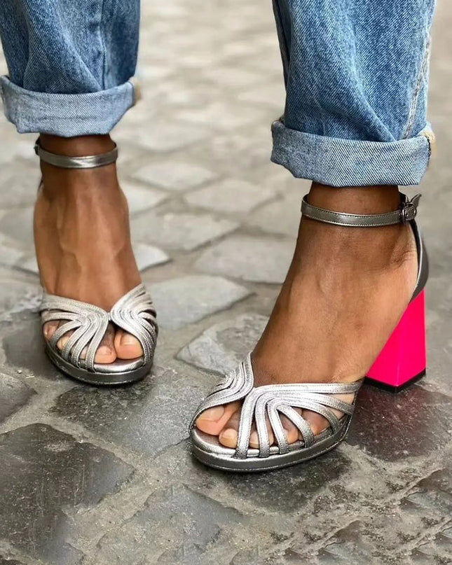Sandals For Women | Block Heel Ankle Strap