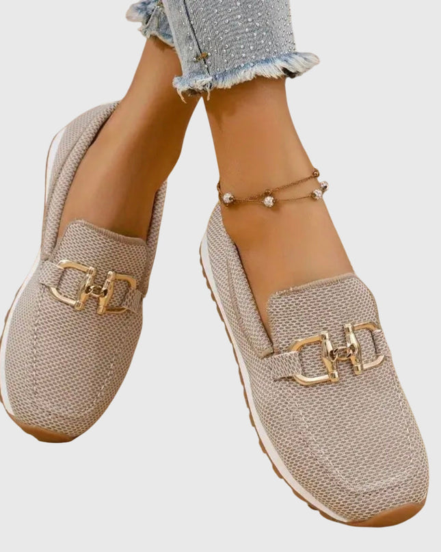 Loafers For Women | Decorative Hardware Closed Toe
