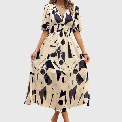 Merlin | Flattering Floral Midi Dress