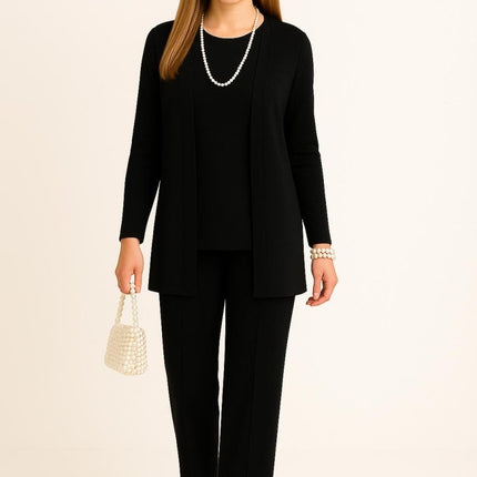 Viv - Cardigan, Top & Trousers Set